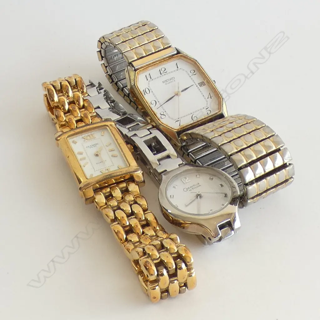 3 WATCHES; OLYMPIC, SEIKO & CARAVELLE Image 1++