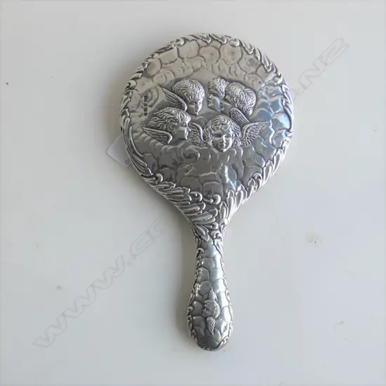 SILVER HAND MIRROR BIRMINGHAM 1904  (Reynolds Angels)