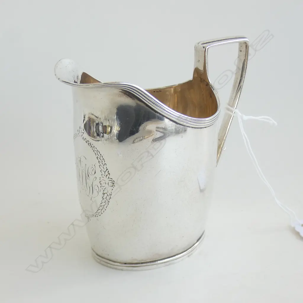 STG SILVER CREAMER JUG H 110MM LONDON 1796 129GMS   Image 1++