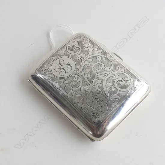 SILVER CIGARETTE CASE BIRMINGHAM 1925 54gm