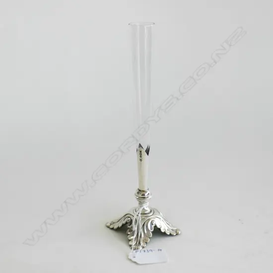 STG SILVER EPERGNE VASE 56GMS INCL WEIGHTED BASE H 205MM SHEFFIELD 1903 