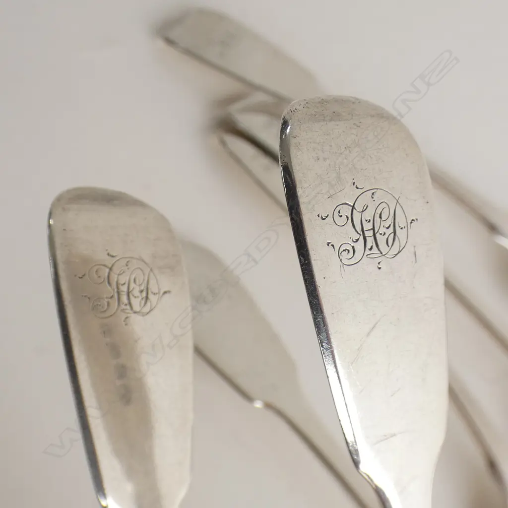 SIX SILVER TEASPOONS LONDON 1828 143gm Image 1++