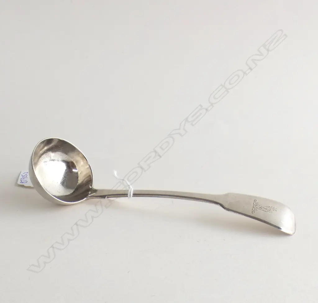 VICTORIAN IRISH SILVER SAUCE LADLE DUBLIN 1843 Image 1++
