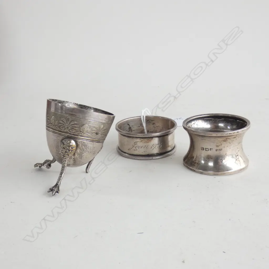STERLING NAPKIN RINGS HALLMARKED BIRMINGHAM Image 1++