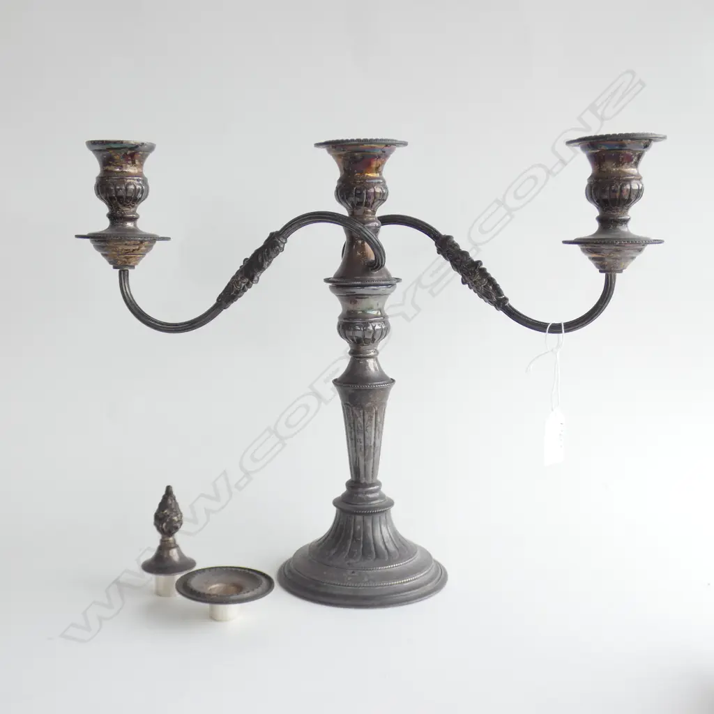 SILVER PLATE CANDELABRA, H. 290MM Image 1++