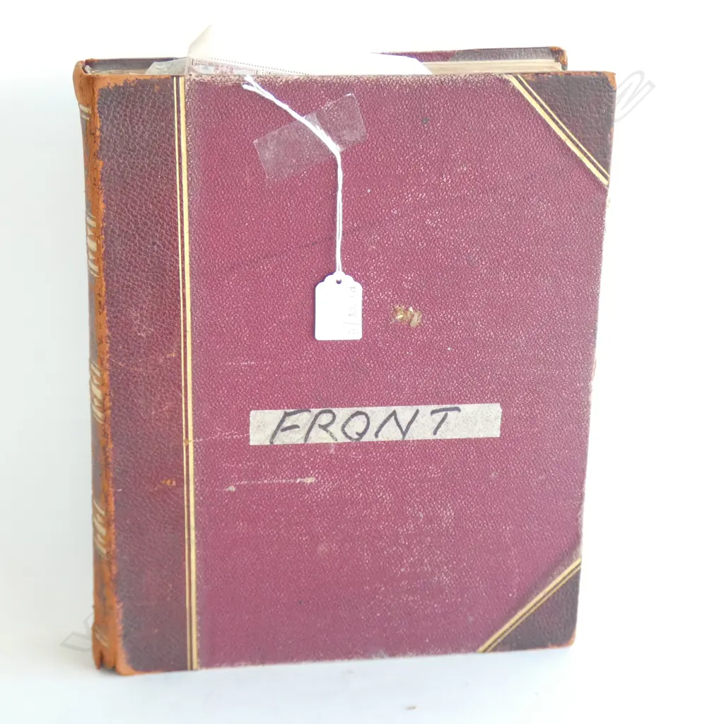VINTAGE STAMP / PHOTOGRAPHY ALBUM w. ASST. STAMP SHEETS INSIDE Image 1++