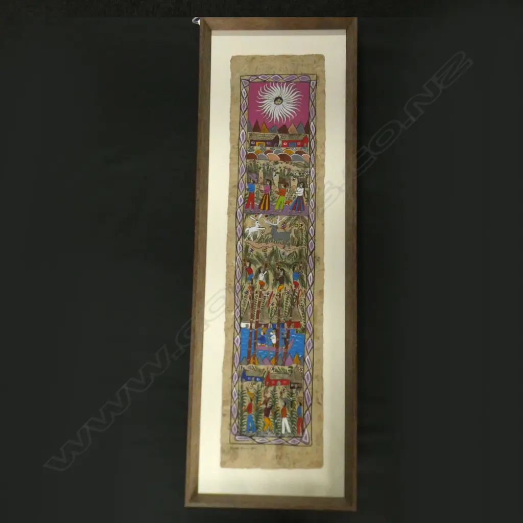 RODOLF ROMAN LOPEZ MEXICAN PRINT ON HAND MADE PAPER 880x210mm Image 1++