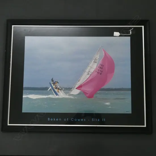 FRAMED PRINT BEKEN OF COWES SILK 11 800 X 580 MM