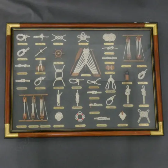 FRAMED EXAMPLES OF SAILORS KNOTS 800 X 600 MM