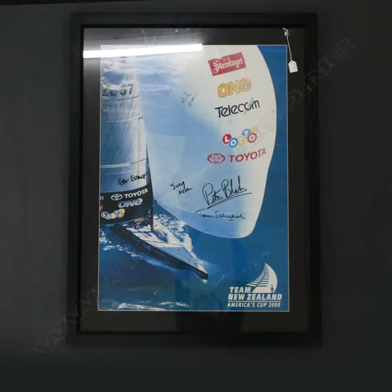 FRAMED PRINT OF STEINLAGER ONE SIGNED BY PETER BLAKE AND OTHERS 1020 X 760 MM