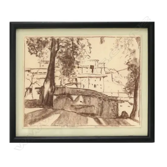 JOHN WEEKS - SIDI BOULBERT - PASTEL ON PAPER 210 X 270MM 