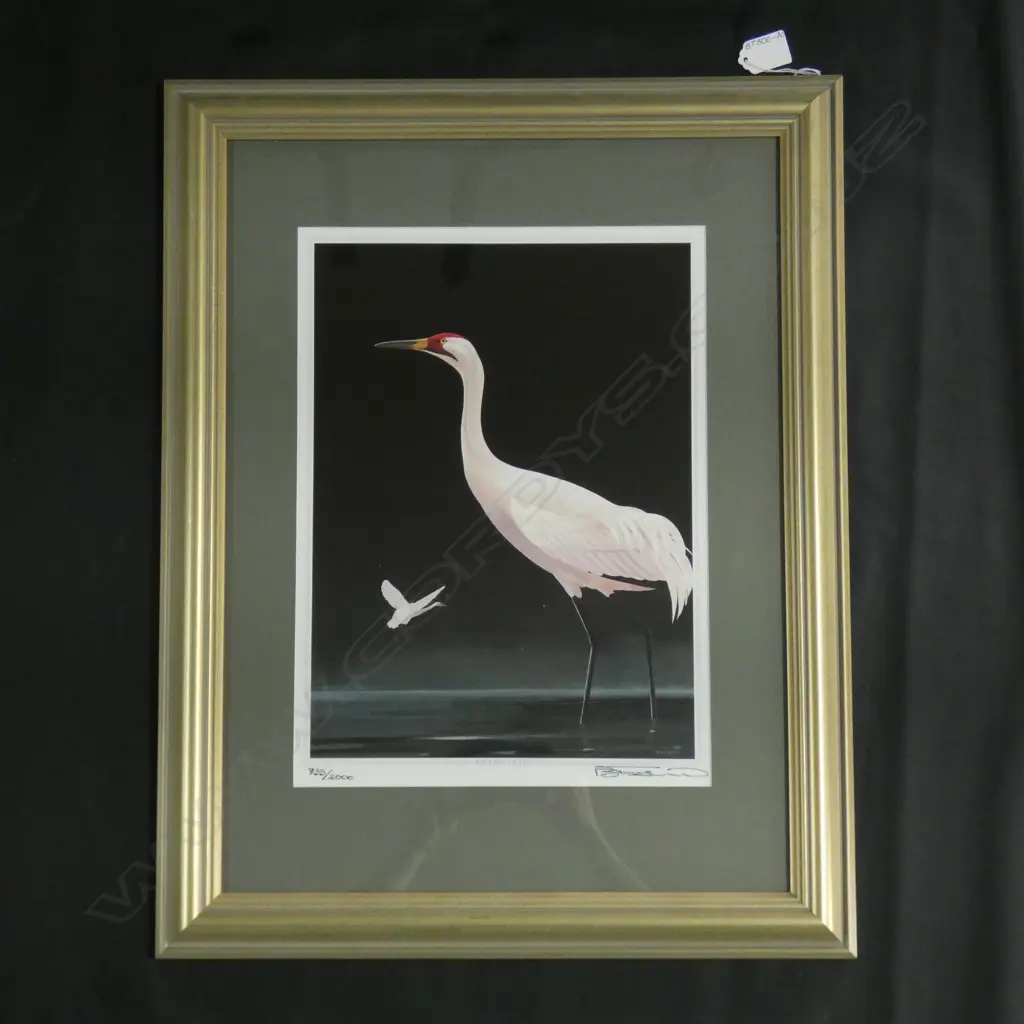 LTD ED PRINT  835/2000 'WHOOPING BIRD' BY BLAKE TWIGDEN '90  290 X 390MM Image 1++