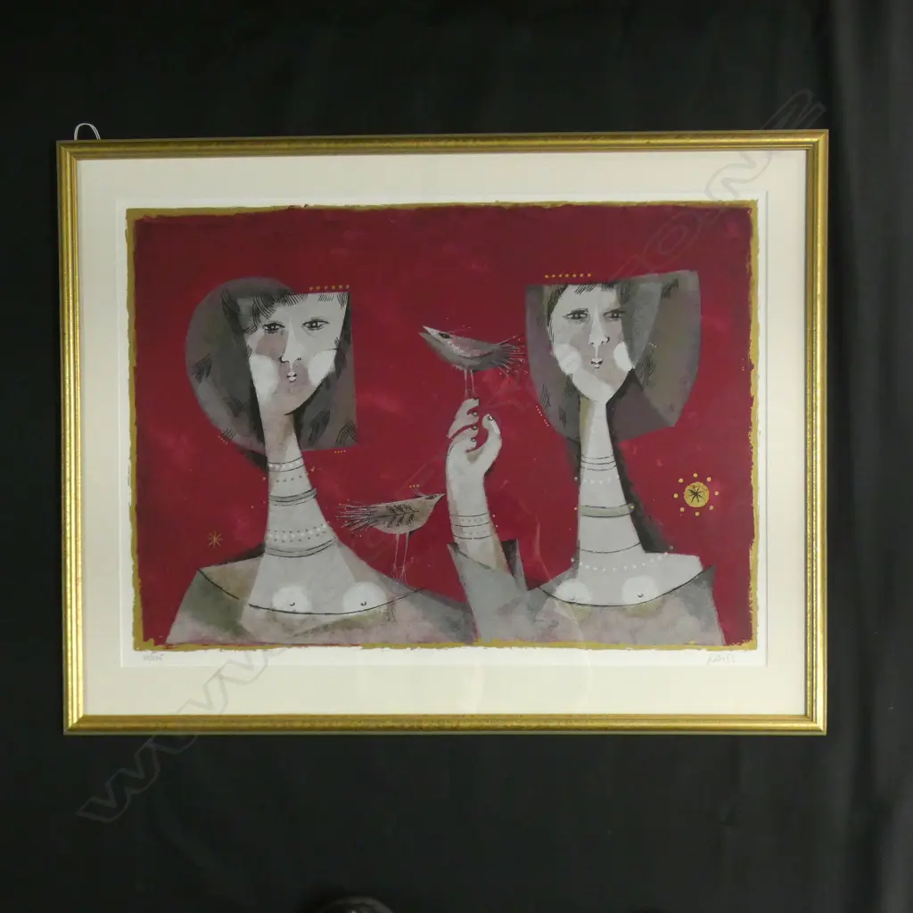 'BRISS' SIGNED PRINT, 2 LADIES 440x600mm 61/175 Image 1++