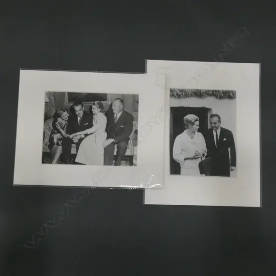 2 VINTAGE B & W PHOTOS. OF PRINCESS GRACE AND PRINCE RAINIER