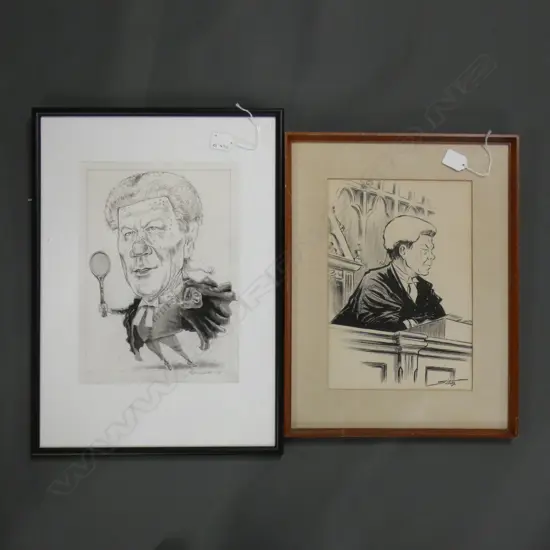 TOM SCOTT AND SID SCALES TWO CARTOONS OF JUDICIARY