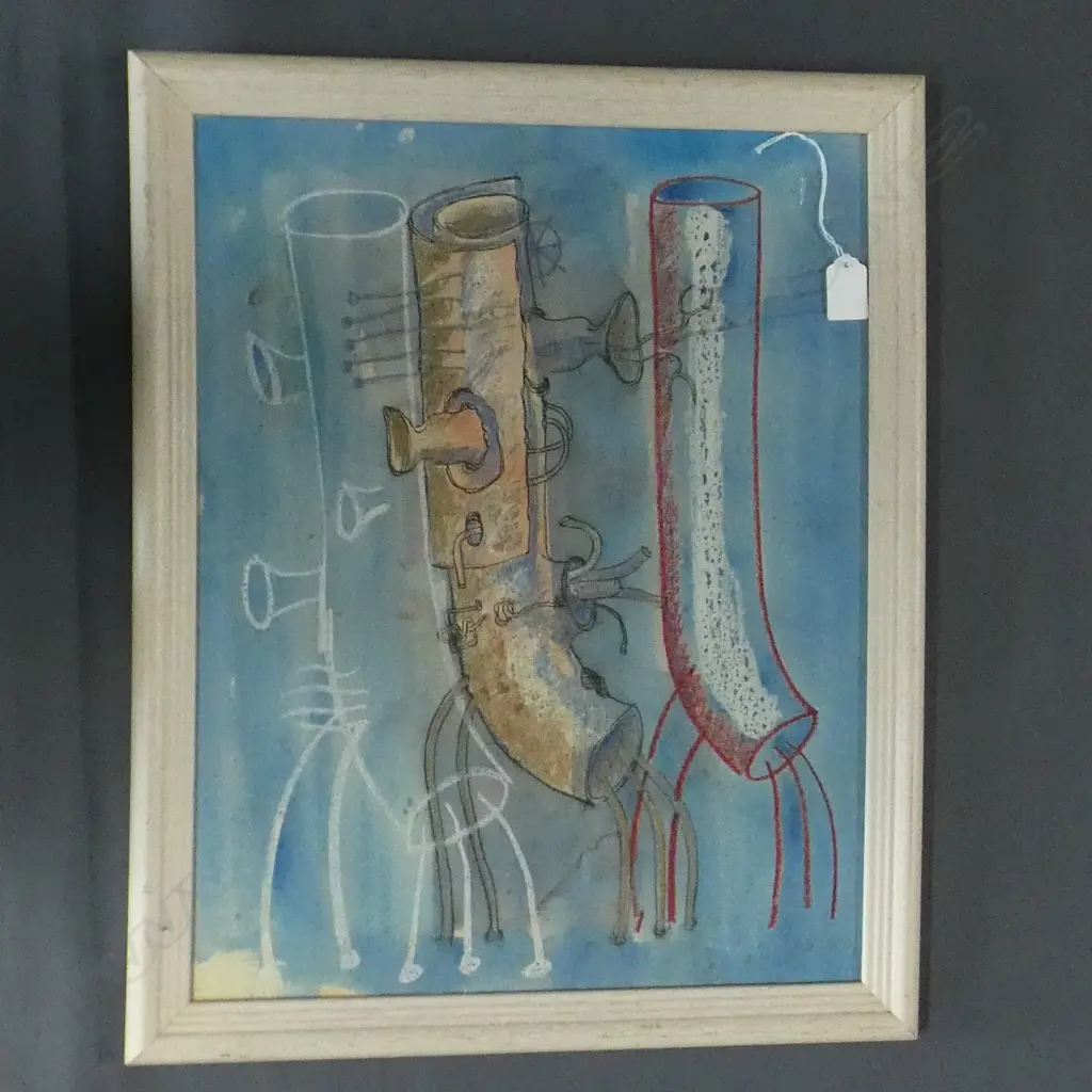  JOHN MIDDLEDITCH (1906-87) TUBULAR TORSO'S  W/C  SIGNED AND DATED 1968  380 x 480mm Image 1++