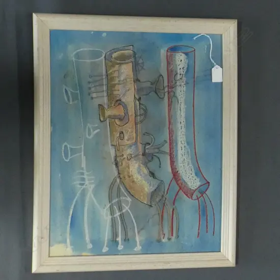  JOHN MIDDLEDITCH (1906-87) TUBULAR TORSO'S  W/C  SIGNED AND DATED 1968  380 x 480mm