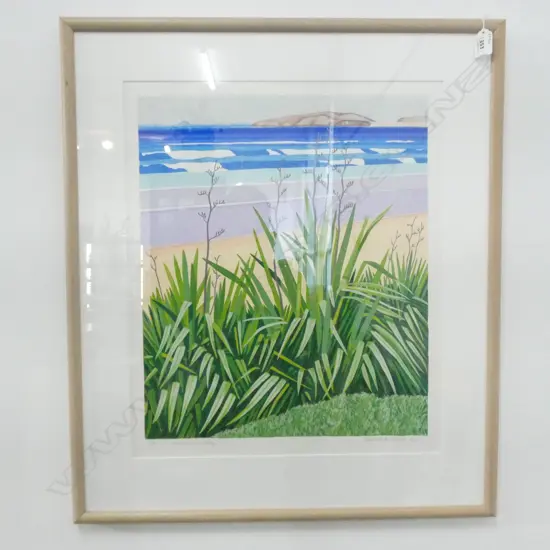 FASSETT BURNETT (B.1932-) HENDERSON BAY SIGNED LTD ED SCREENPRINT 520 x 440mm.