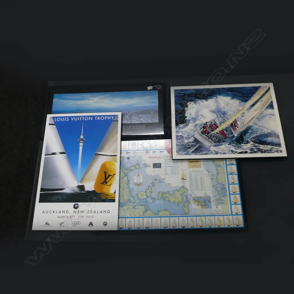 6 FRAMED YACHTING PRINTS ETC Image 1++