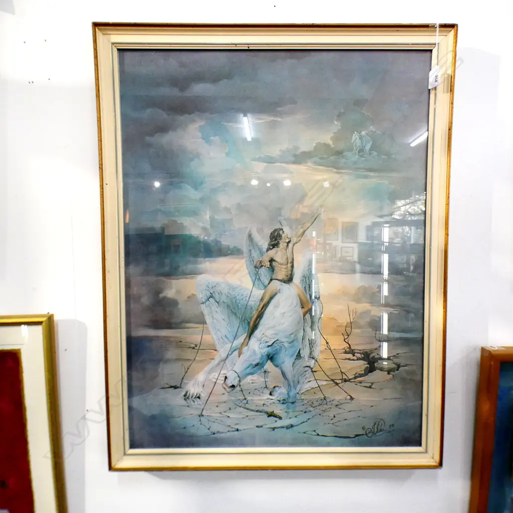 ANGEL ON  WINGED HORSEBACK 'S.SILVER '72' PRINT (570 X 750MM)' Image 1++