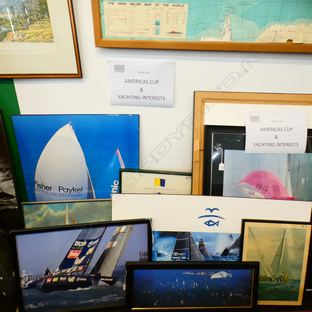 7 ASST YACHTING PRINTS H 980 MM Image 1++