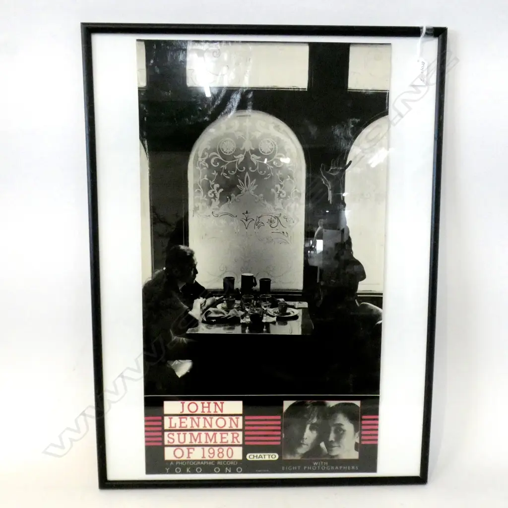  FRAMED JOHN & YOKO PHOTO W.330mm, H.90mm Image 1++