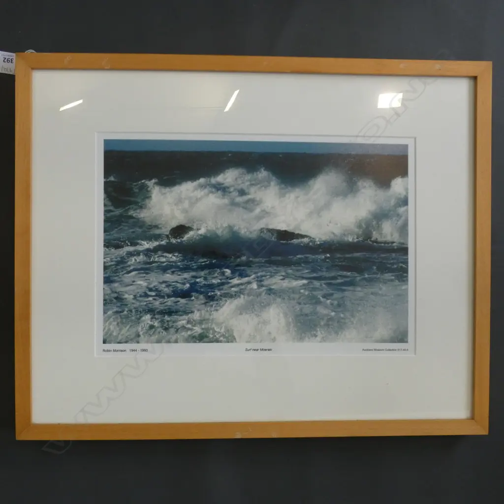 ROBIN MORRISON PRINT OF PHOTOGRAPH 'SURF NEAR MOERAKI' 230x345mm Image 1++