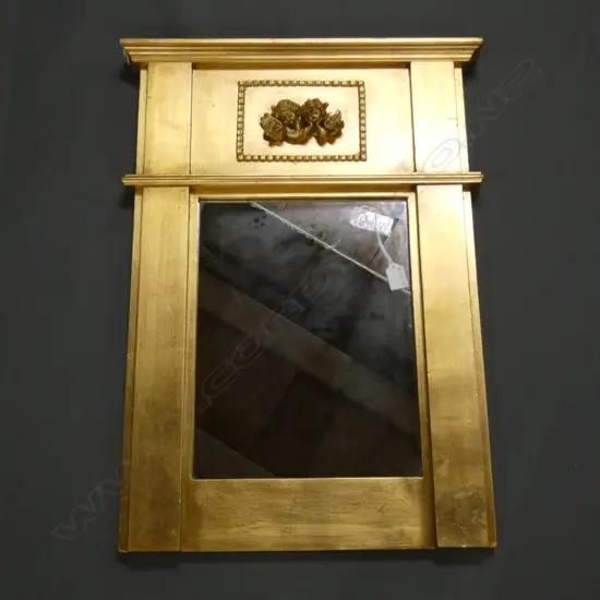 GILT FRAMED OVER MANTEL MIRROR (re-gilded)