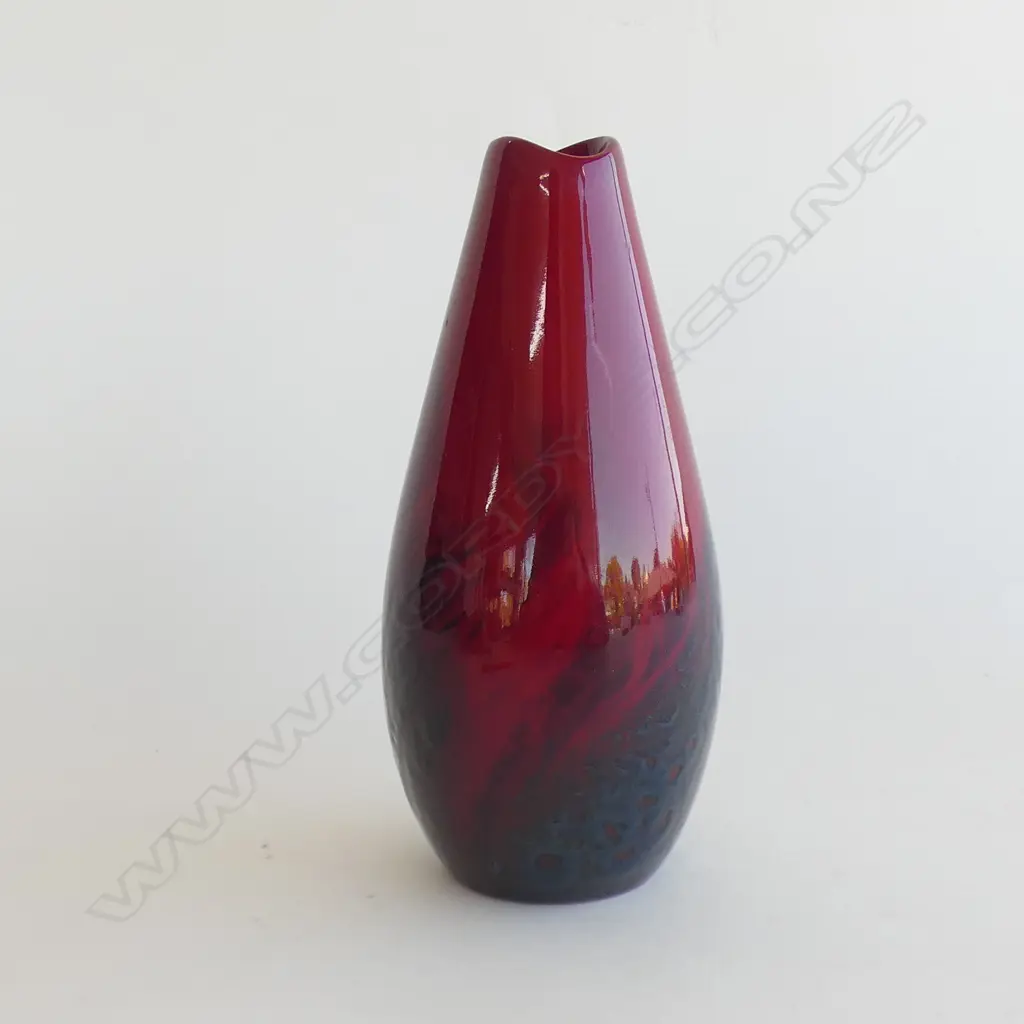 ROYAL DOULTON 'FLAMBE VEINED' VASE OVOID #1613. H165mm Image 1++