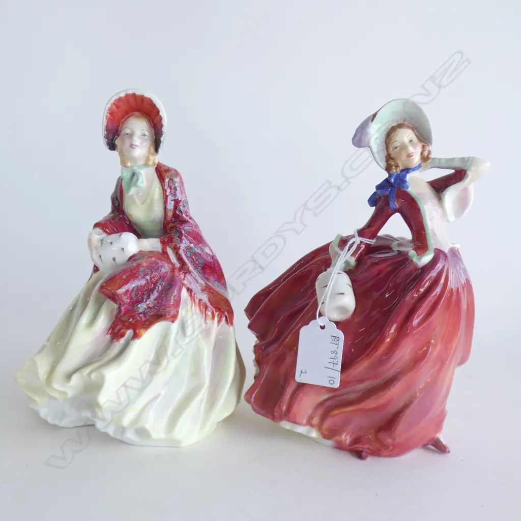 2 ROYAL DOULTON FIGURINES; 'HER LADYSHIP' & AUTUMN BREEZES' H.190mm Image 1++