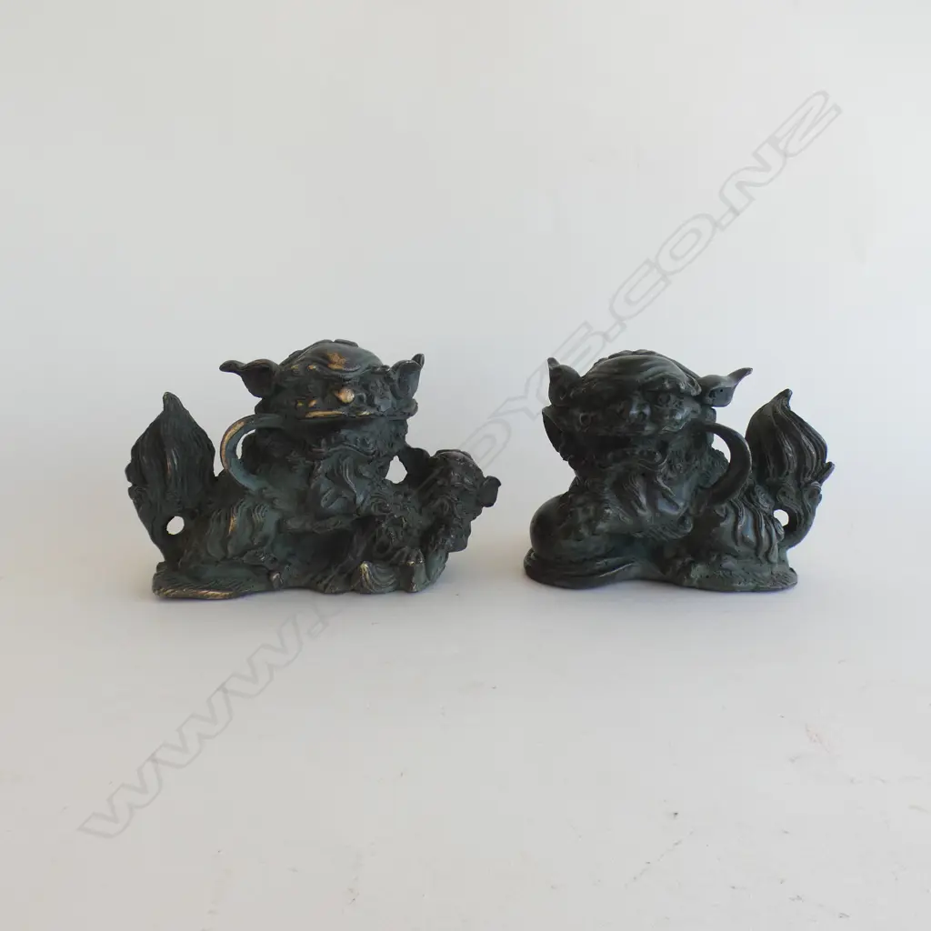 PR BRONZE FU DOGS W.180mm Image 1++