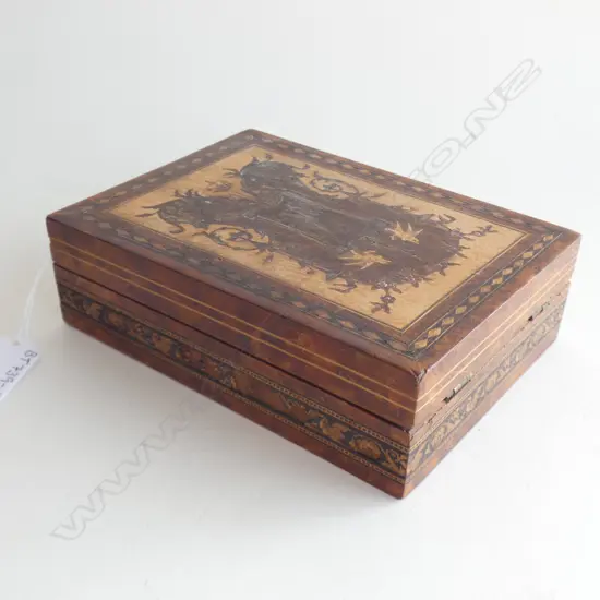 VINTAGE TUNBRIDGE WARE BRIDGE SET - COMPLETE 