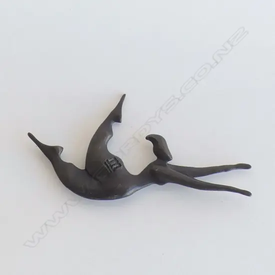 ART BRONZE LEAPING FIGURE STAMPED 'M' W.160 mm