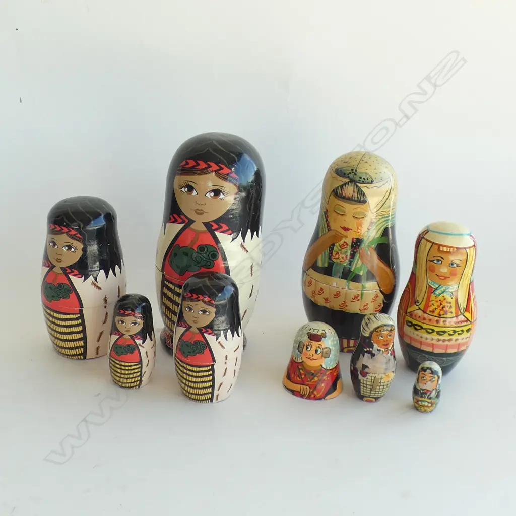 CAROLINE MITCHELL WAHINE STACKING DOLL + ANOTHER H.145mm Image 1++