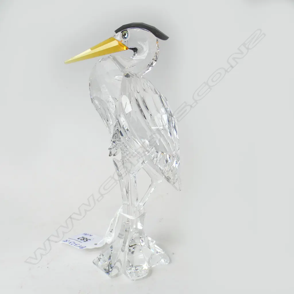 SWAROVSKI CRYSTAL STORK H150MM - IN ORIGINAL BOX W SLEEVE Image 1++