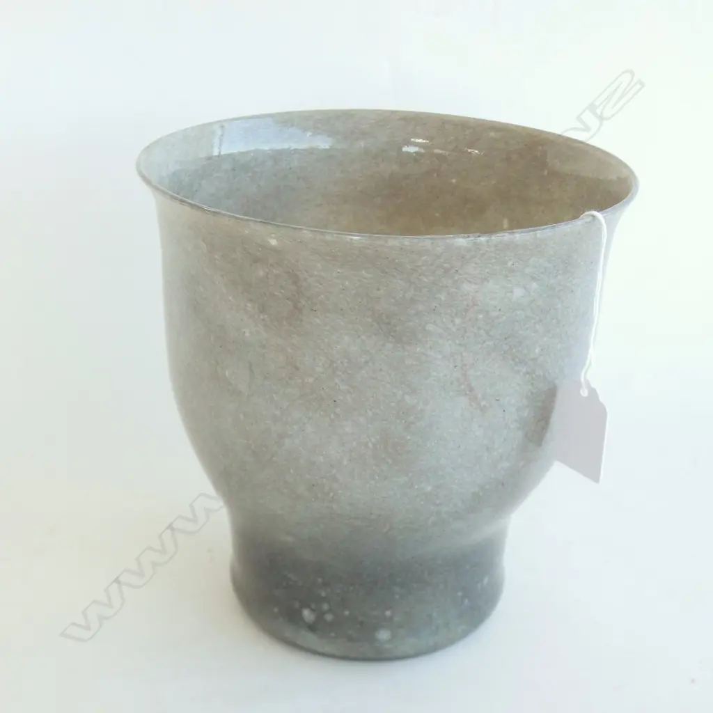 LG MONART SCOTTISH GLASS VASE 1930-1950'S H  190 DIA 185MM Image 1++