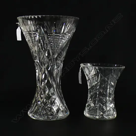 2 CRYSTAL VASES H.265mm
