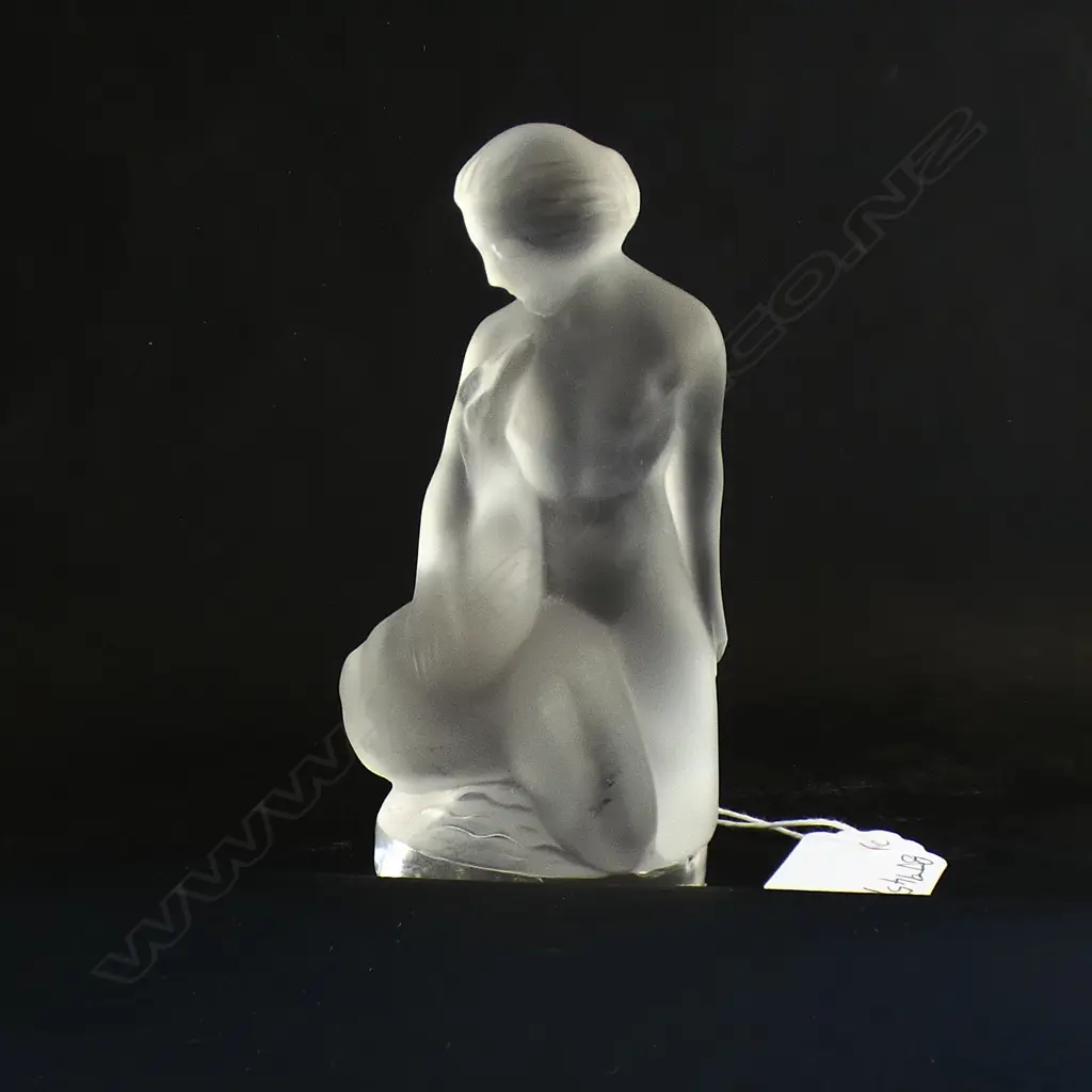 LALIQUE NUDE w. GOOSE H.115mm Image 1++