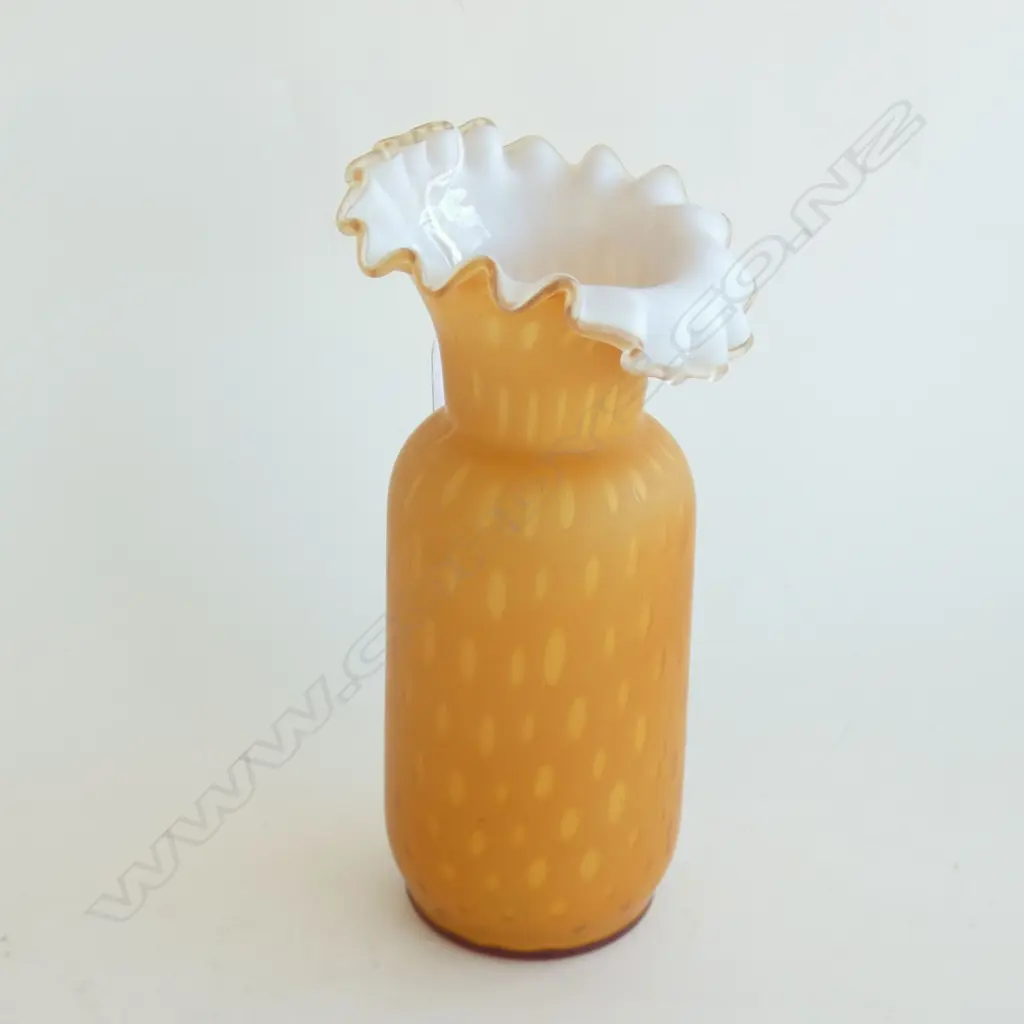 JACK IN THE PULPIT GLASS TEAR DROP VASE C1900'S MAD IN USA H 210MM Image 1++