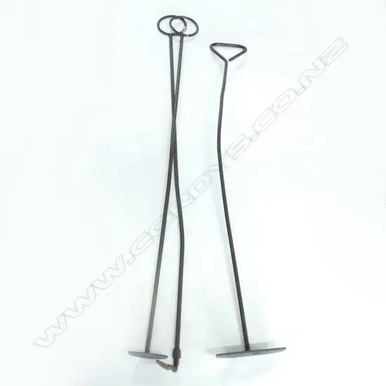 3 OLD NZRAIL BOILER STOKING TOOLS L. 1340mm 