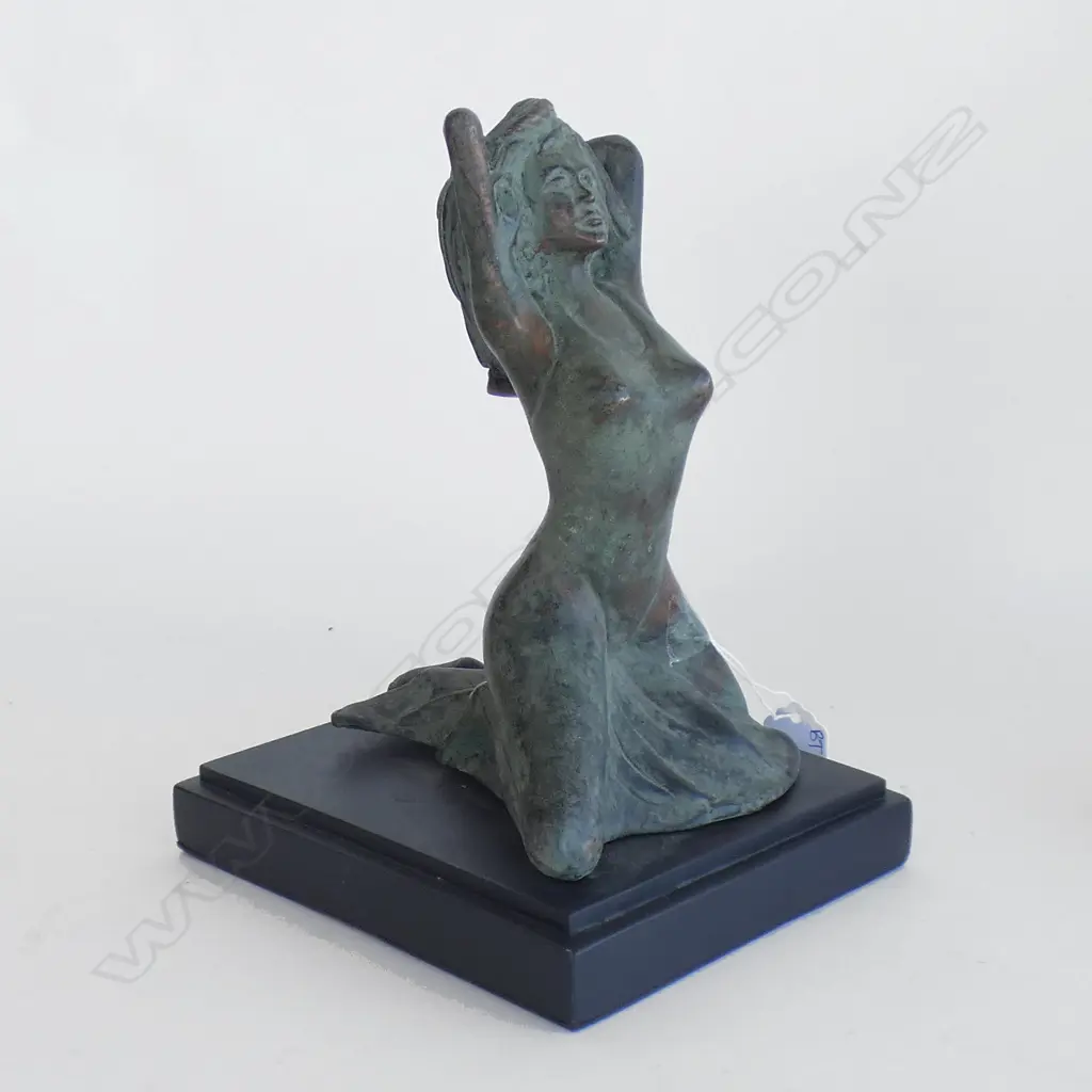 BRONZE FEMALE FIGURE; WOMAN IN BATHING SUIT H.230mm Image 1++
