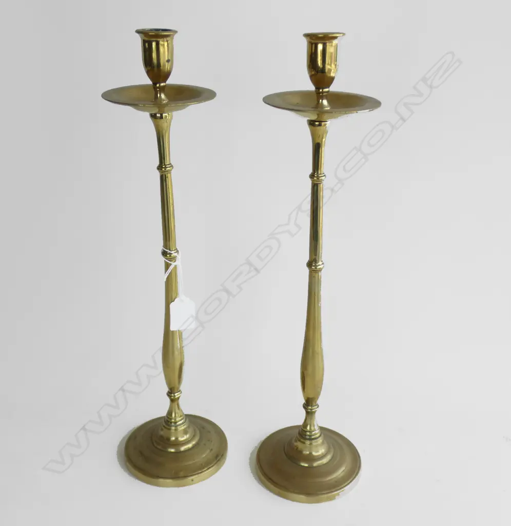 PR TALL BRASS CANDLE HOLDERS H 430MM Image 1++