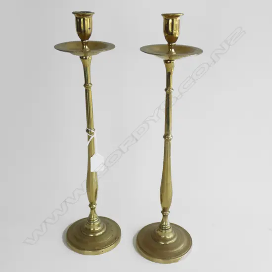 PR TALL BRASS CANDLE HOLDERS H 430MM