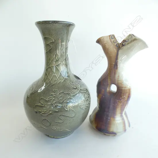 2 CHINESE CERAMIC VASES H.260mm