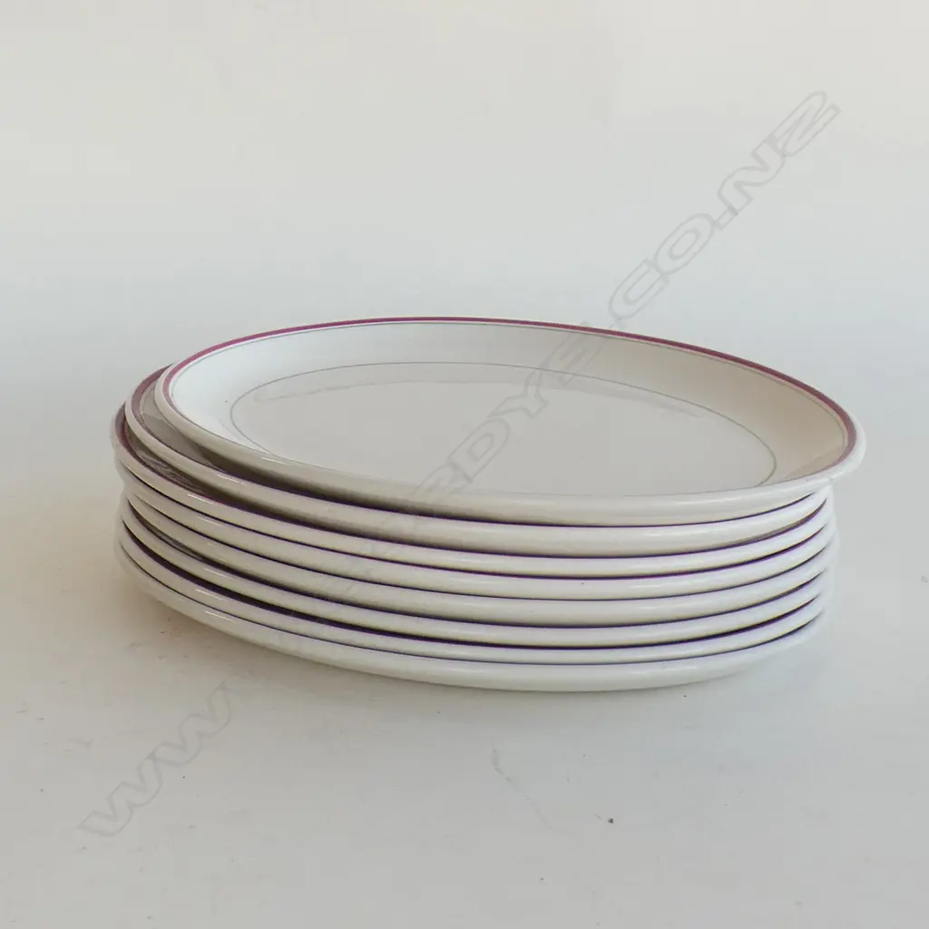 8 CROWN LYNN 'HOTEL AGENCY MELBOURNE' OVAL PLATES L 295MM - AS NEW Image 1++