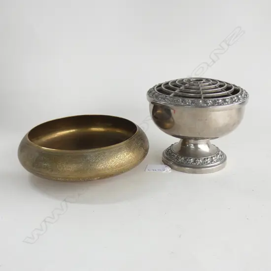 POSY BOWL AND BRASS DISH