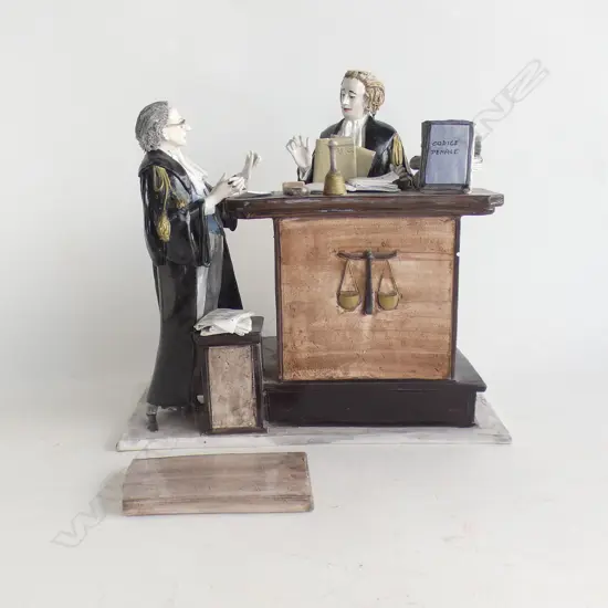 ITALIAN JUDGES FIGURINE H.220mm A/F