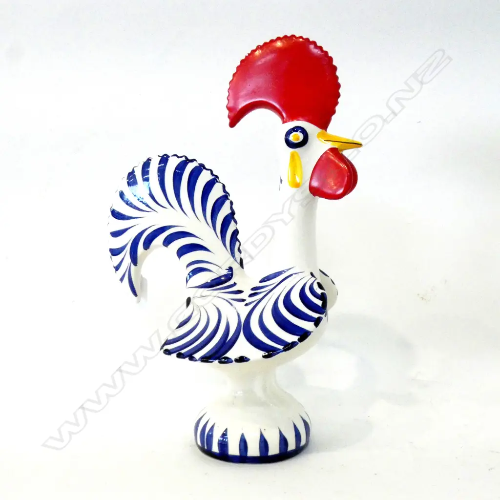 PORTUGUESE BARCELOS CERAMIC ROOSTER H.345mm Image 1++