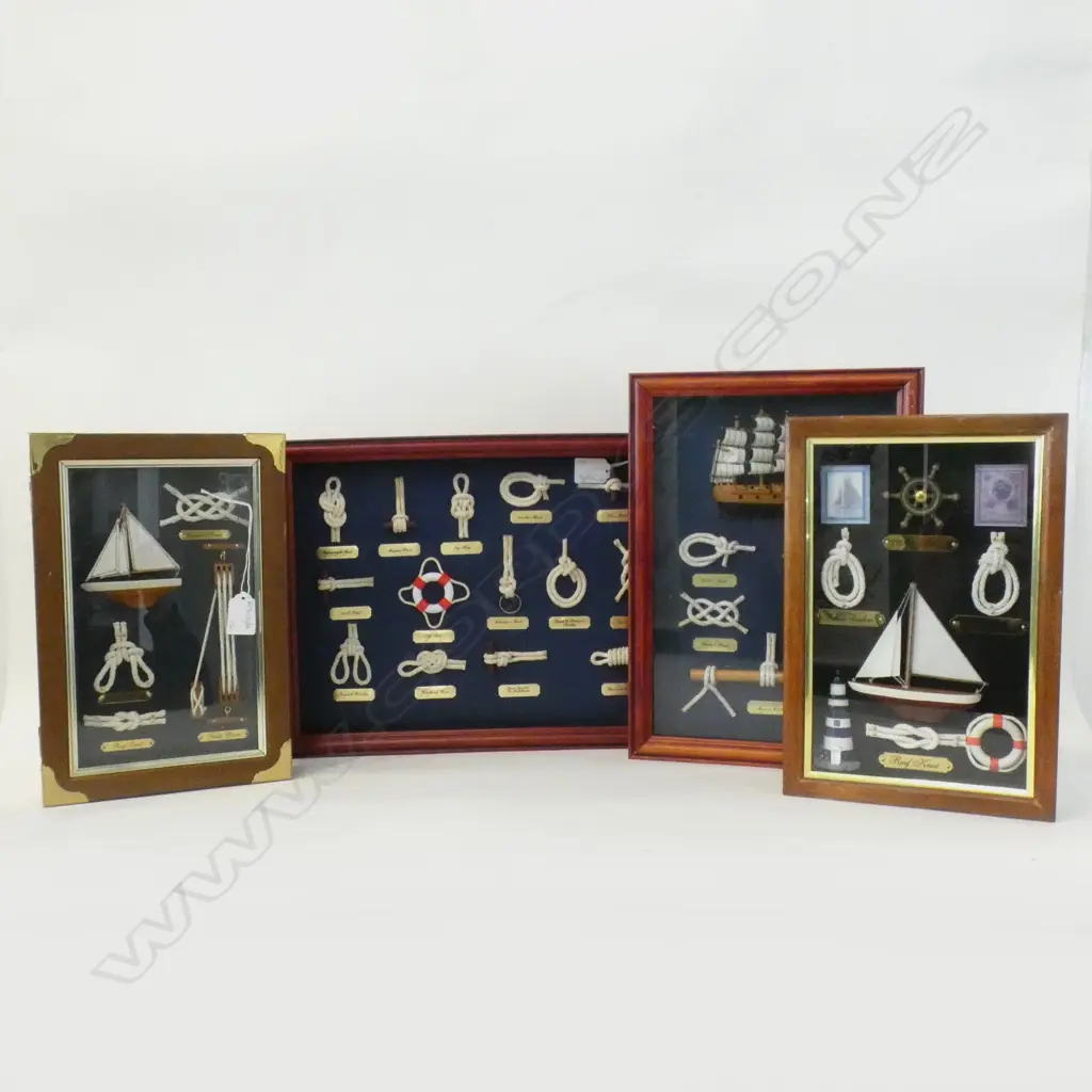 4 FRAMED SAILORS KNOTS ONE UNGLAZED H 300 MM Image 1++