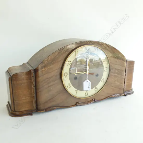 GERMAN DECO MANTLE CLOCK W.520mm